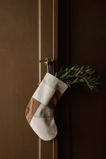 Tonal Christmas stocking 50 cm - Natural - Ferm Living
