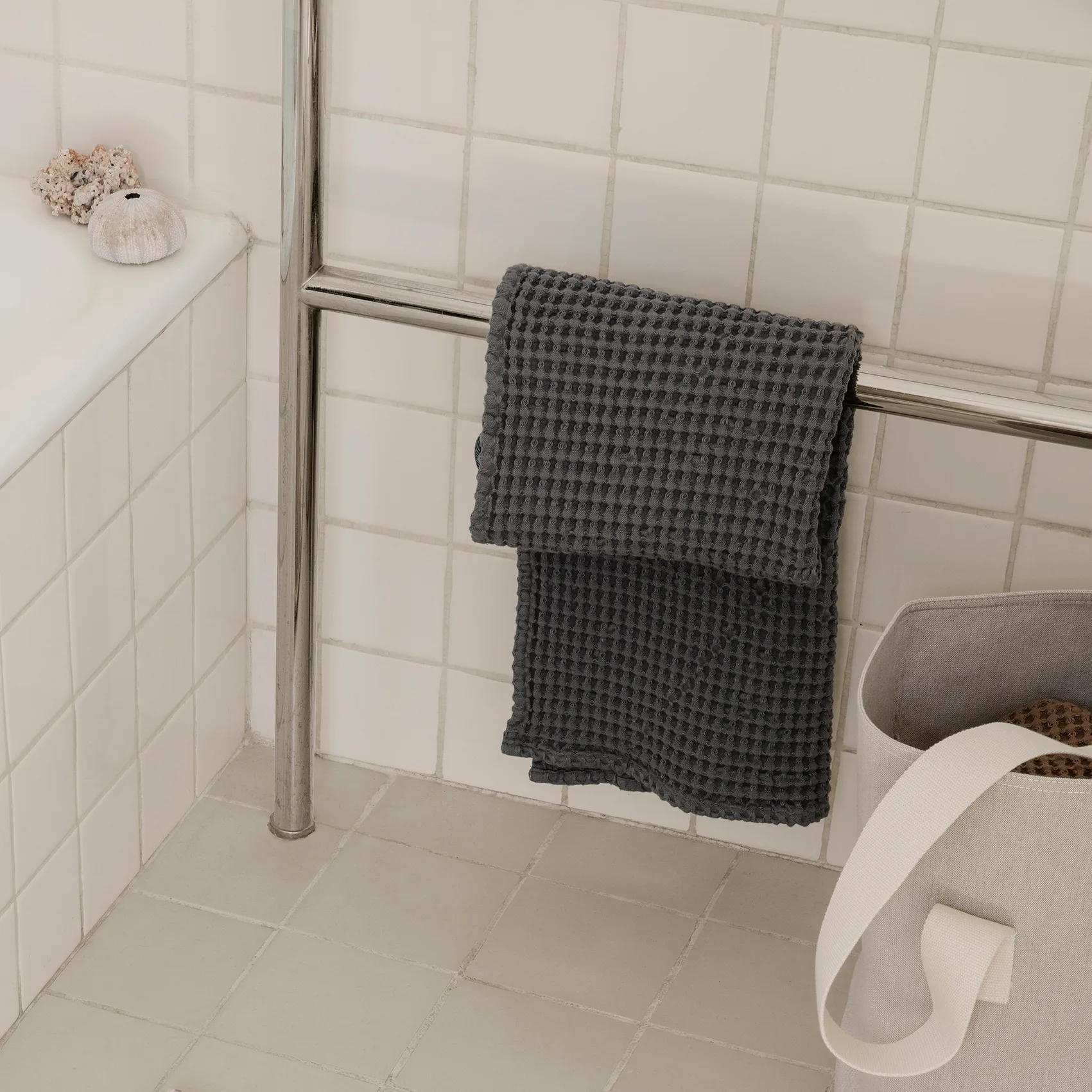 Towel ecological cotton grey, 50x100 cm Ferm Living