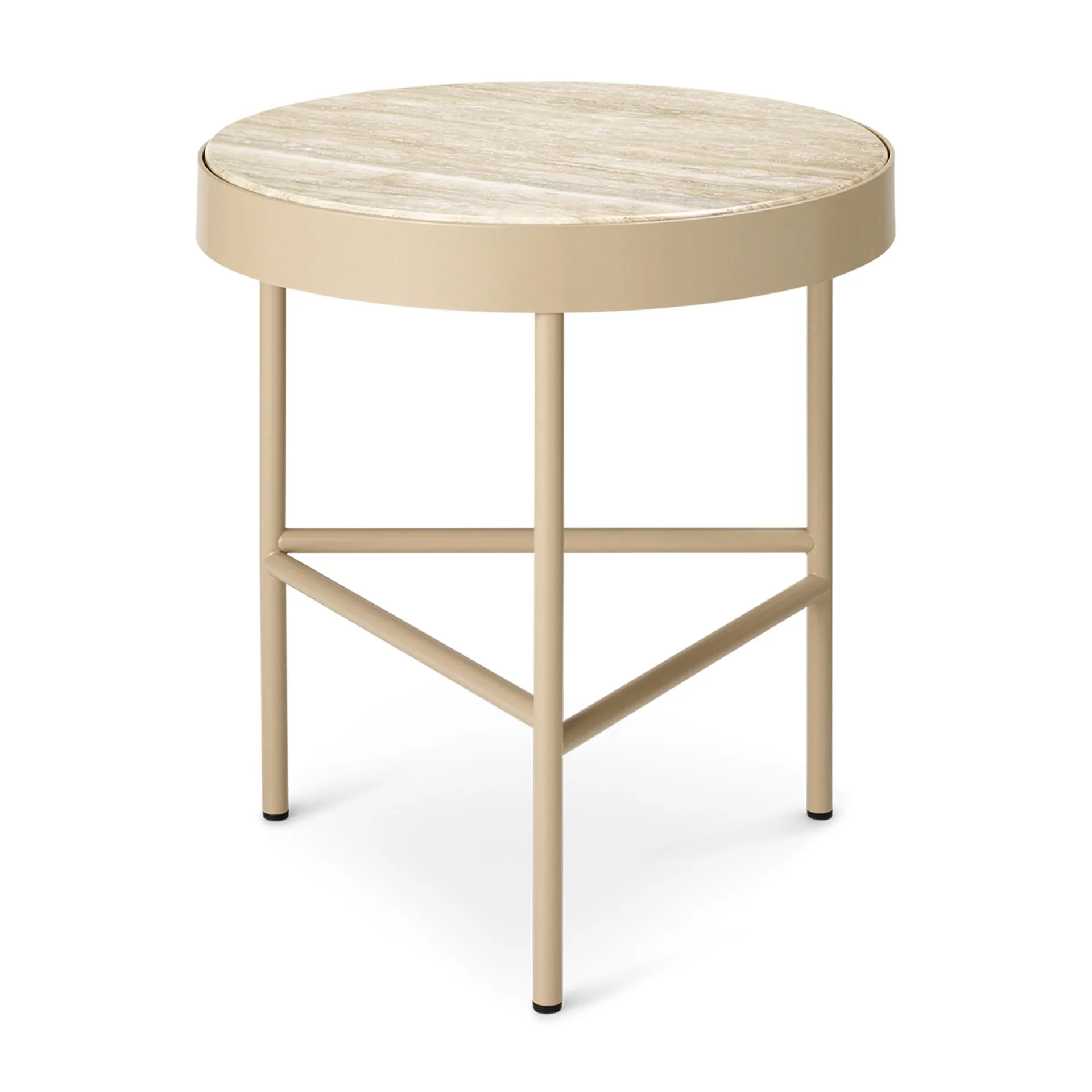Travertine coffee table Ø40 cm, Cashmere Ferm Living