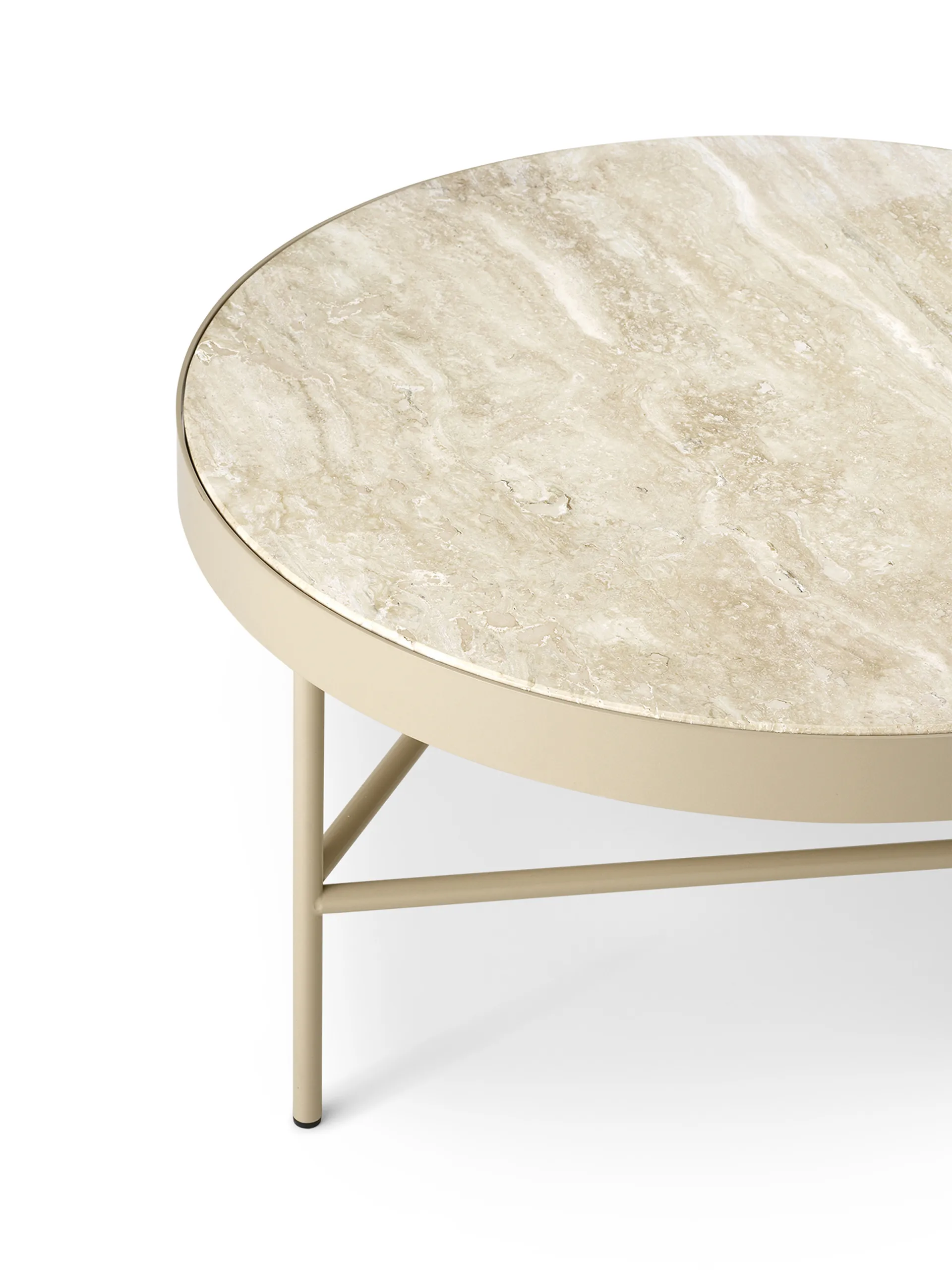 Travertine coffee table Ø70.5 cm, Cashmere Ferm Living