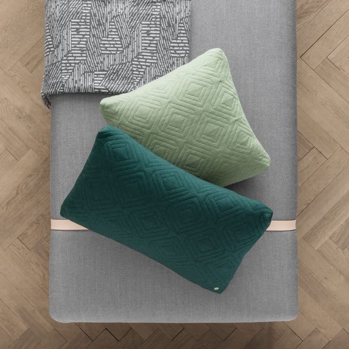 Turn day bed, Fabric fiord by kvadrat dark grey. black stand Ferm Living