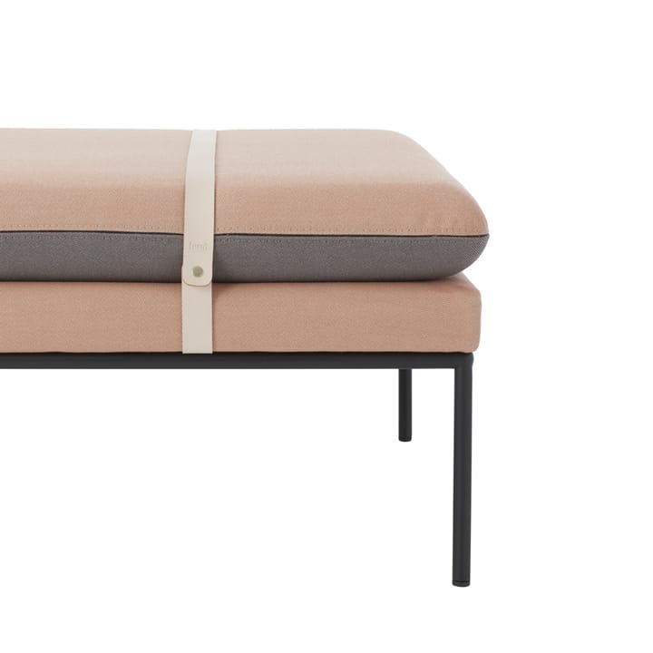Turn day bed, Fabric fiord by kvadrat dark grey. black stand Ferm Living