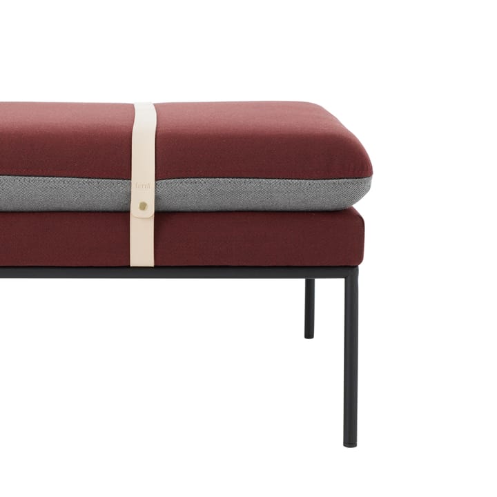 Turn day bed, Fabric fiord by kvadrat dark grey. black stand Ferm Living