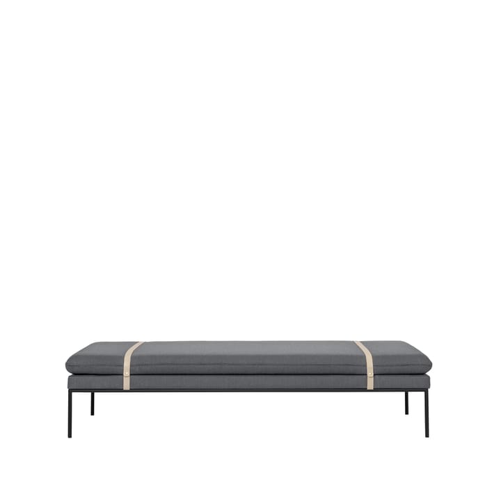 Turn day bed - Fabric fiord by kvadrat light grey. black stand - ferm LIVING