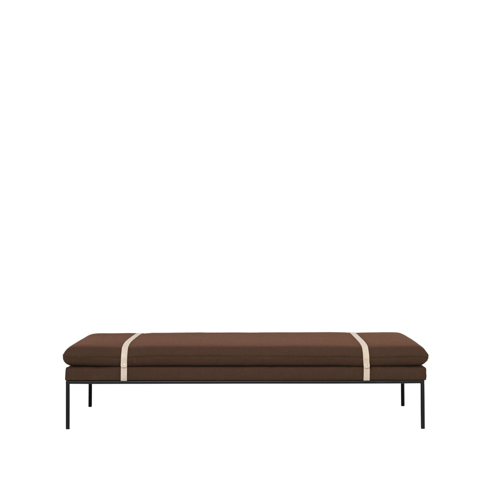 Ferm Living Turn day bed Fabric fiord by kvadrat rust. black stand