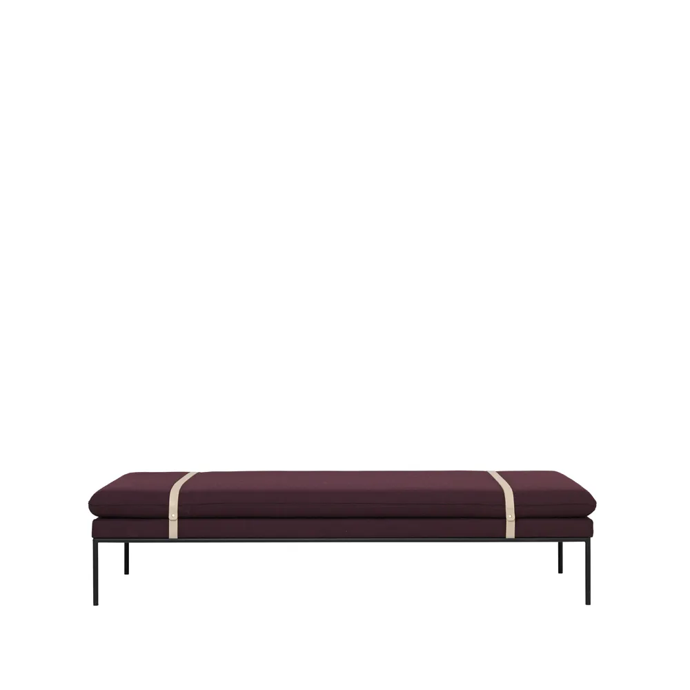 Ferm Living Turn day bed Fabric fiord by kvadrat tableaux. black stand
