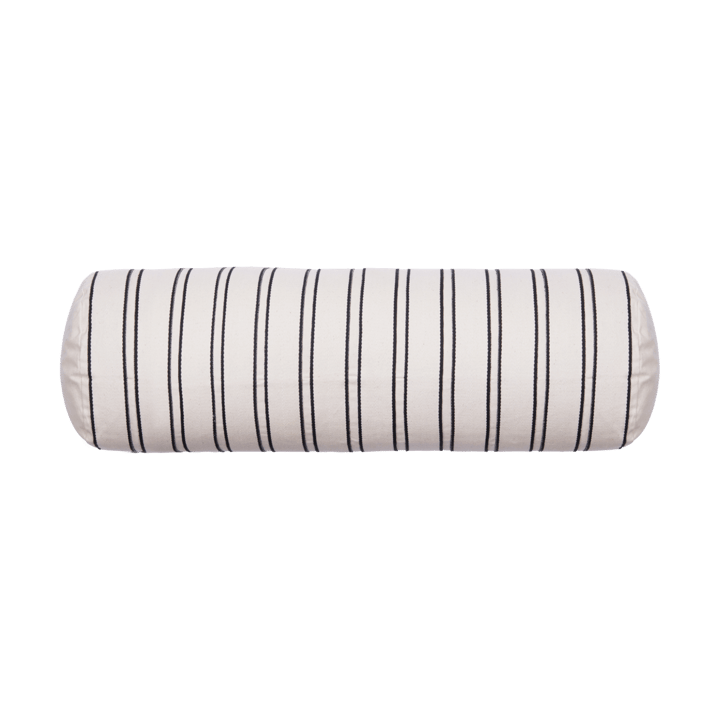 Twill bolster cylinder pillow - Off-white-black - Ferm Living