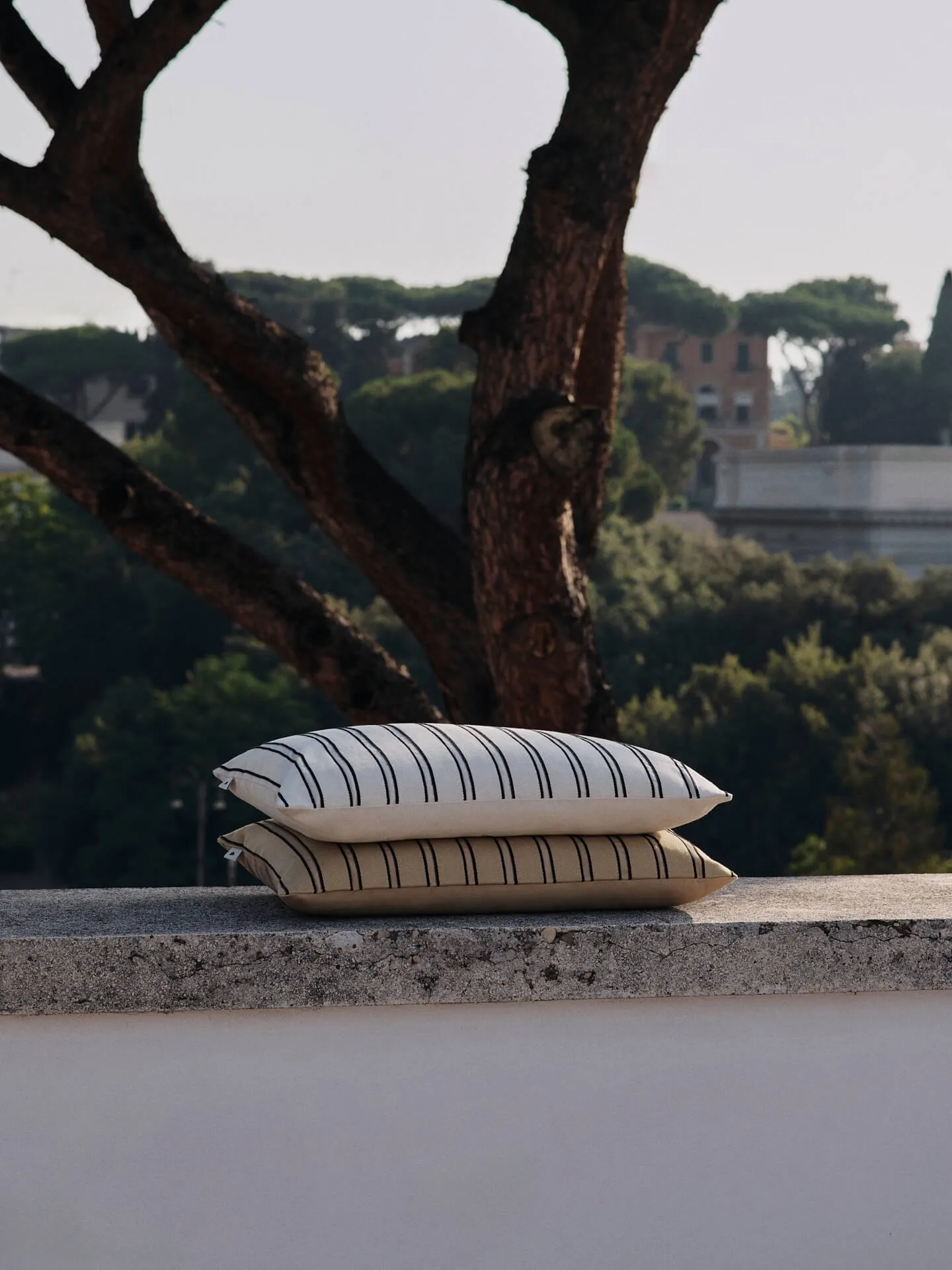 Twill cushion cover 40x60 cm, Off-white-black Ferm Living