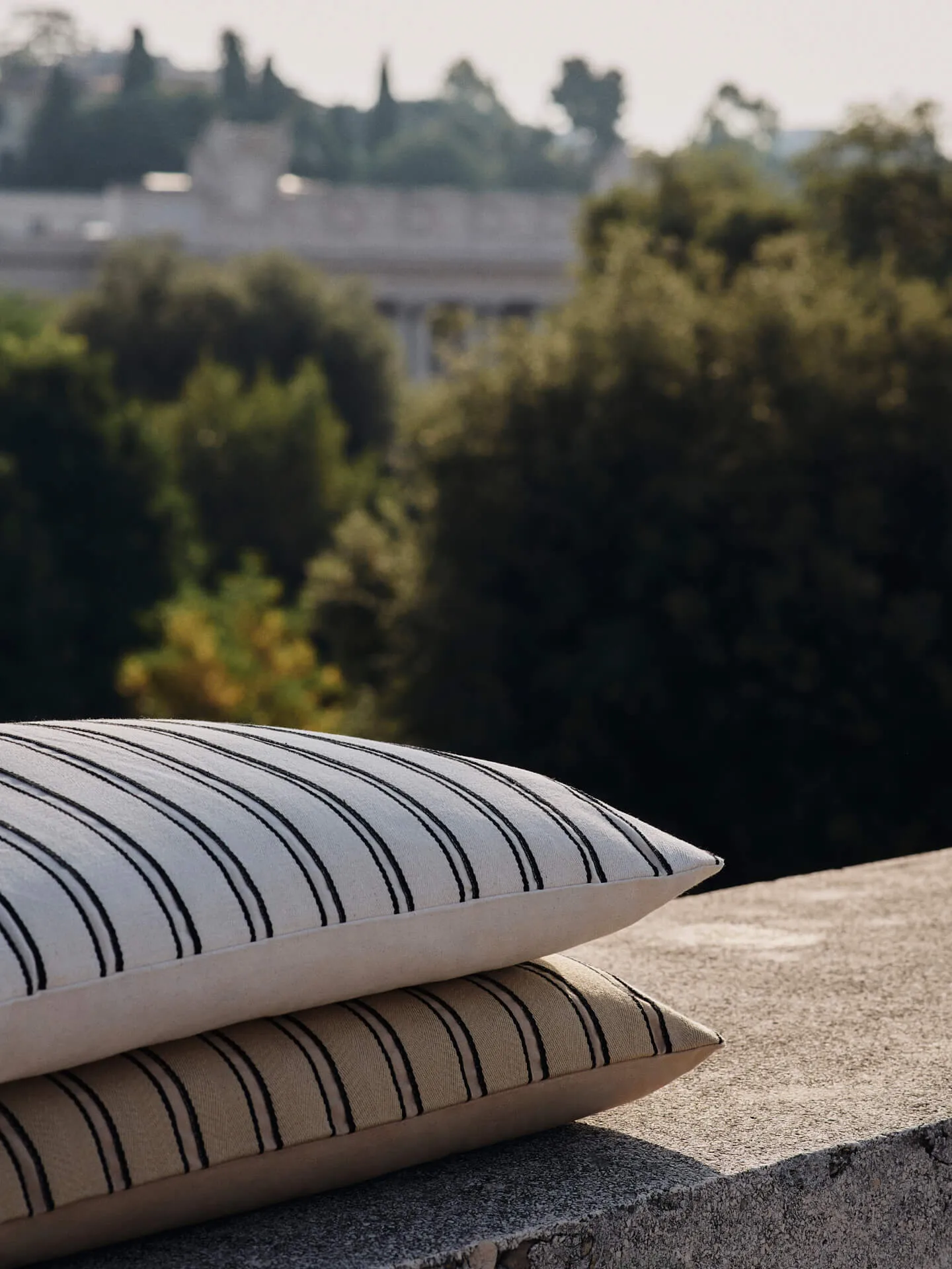 Twill cushion cover 40x60 cm, Off-white-black Ferm Living