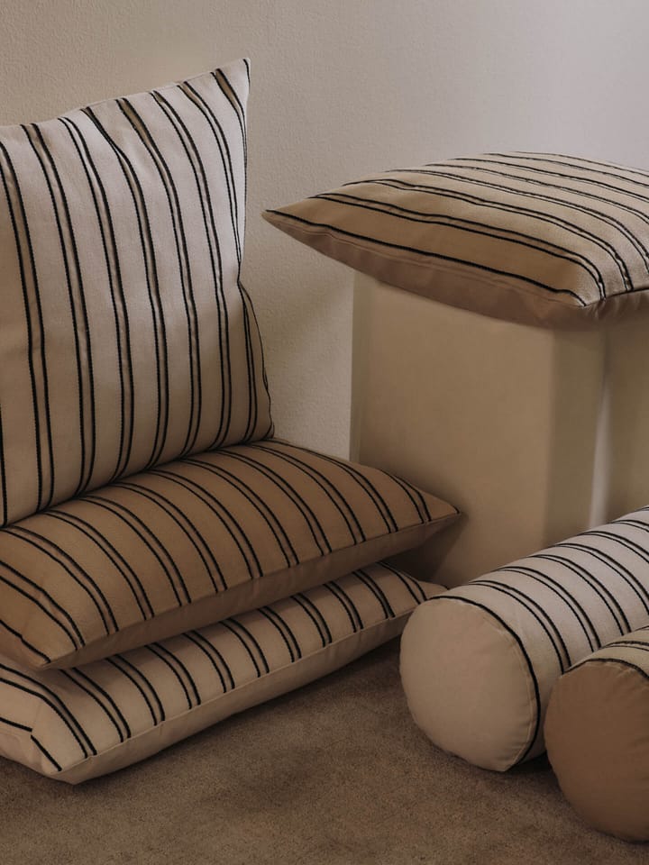 Twill cushion cover 50x50 cm, Off-white-black Ferm Living