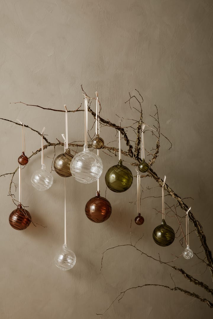 Twirl Christmas Bauble large Ø10 cm 4-pack, Multi Ferm Living