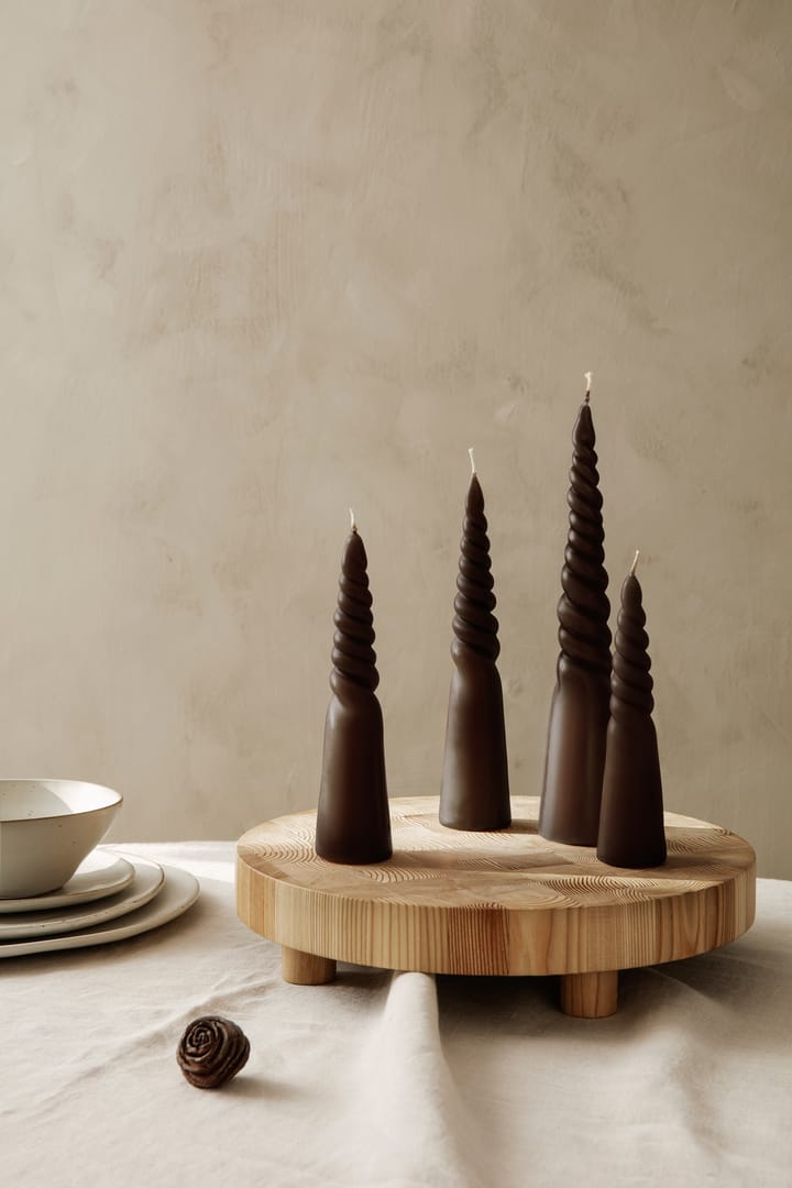 Twisted candles 4-pack - Brown - ferm LIVING
