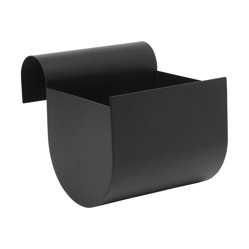 Ferm Living Uma balcony planter small 20 cm Black | Scandinavian Design | Flower pots | Black