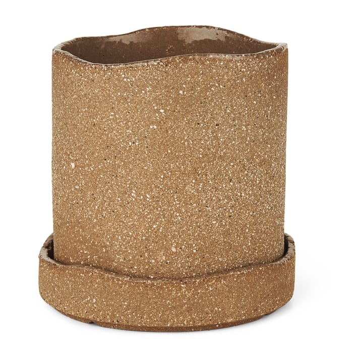 Uneru flower pot Ø13 cm - Brown - ferm LIVING