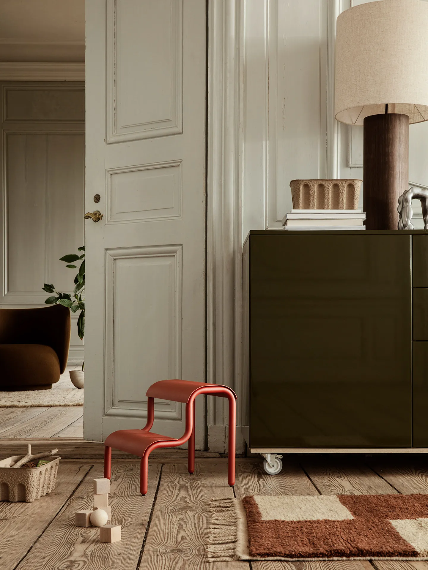 Up step stool, Poppy Red Ferm Living