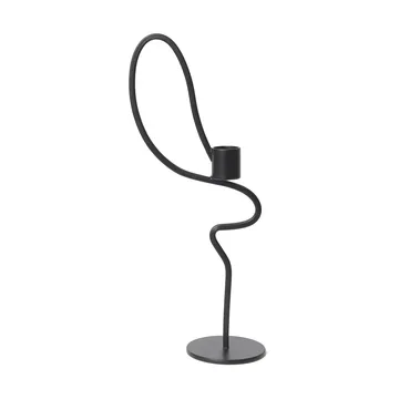 Valse candlestick high - Black - Ferm Living
