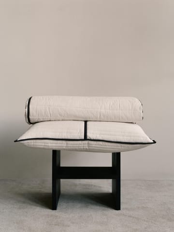 Vari quilted pillow 60x80 cm - Natural-dark chocolate - Ferm Living