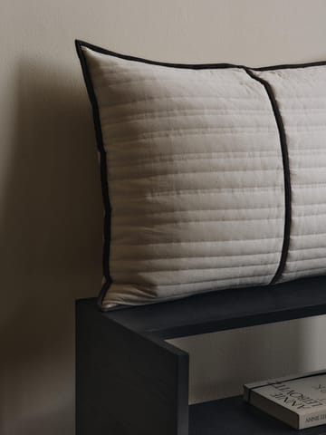 Vari quilted pillow 60x80 cm - Natural-dark chocolate - Ferm Living