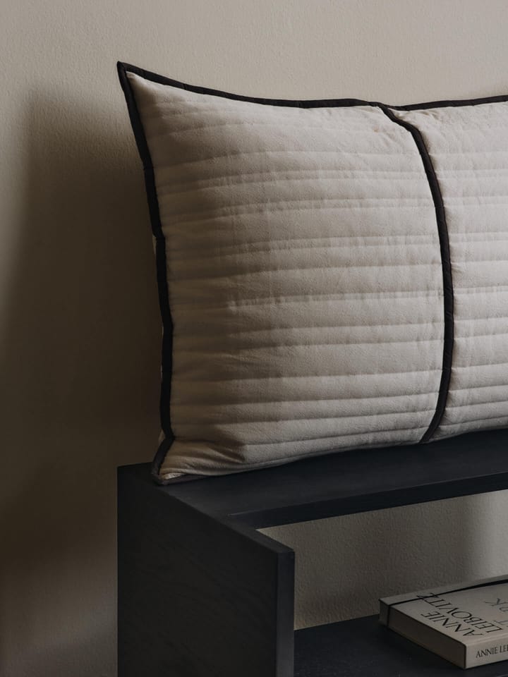 Vari quilted pillow 60x80 cm, Natural-dark chocolate Ferm Living