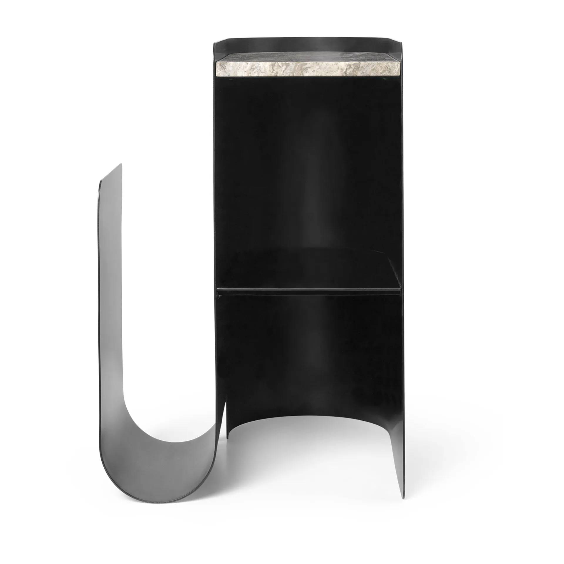 Vault side table 40,2x33,4x50 cm, Black Ferm Living