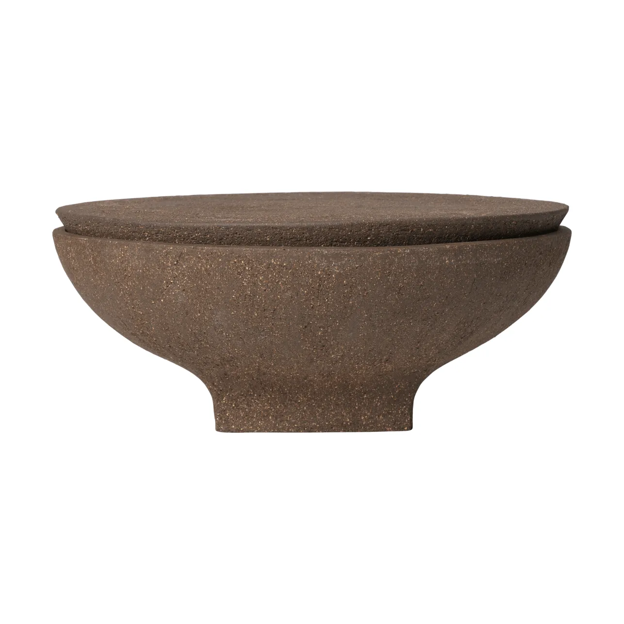 Vei outdoor candle, Brown, Ø20x8 cm Ferm Living
