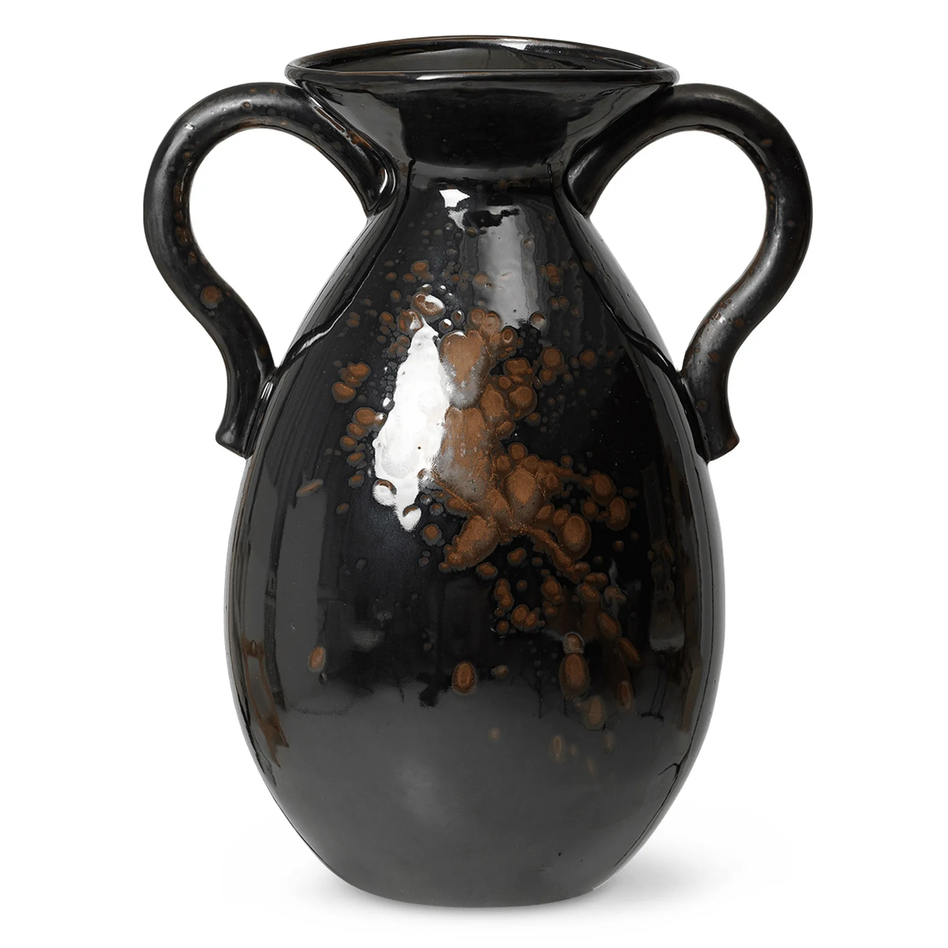 Verso floor vase 49 cm, Black-brown Ferm Living