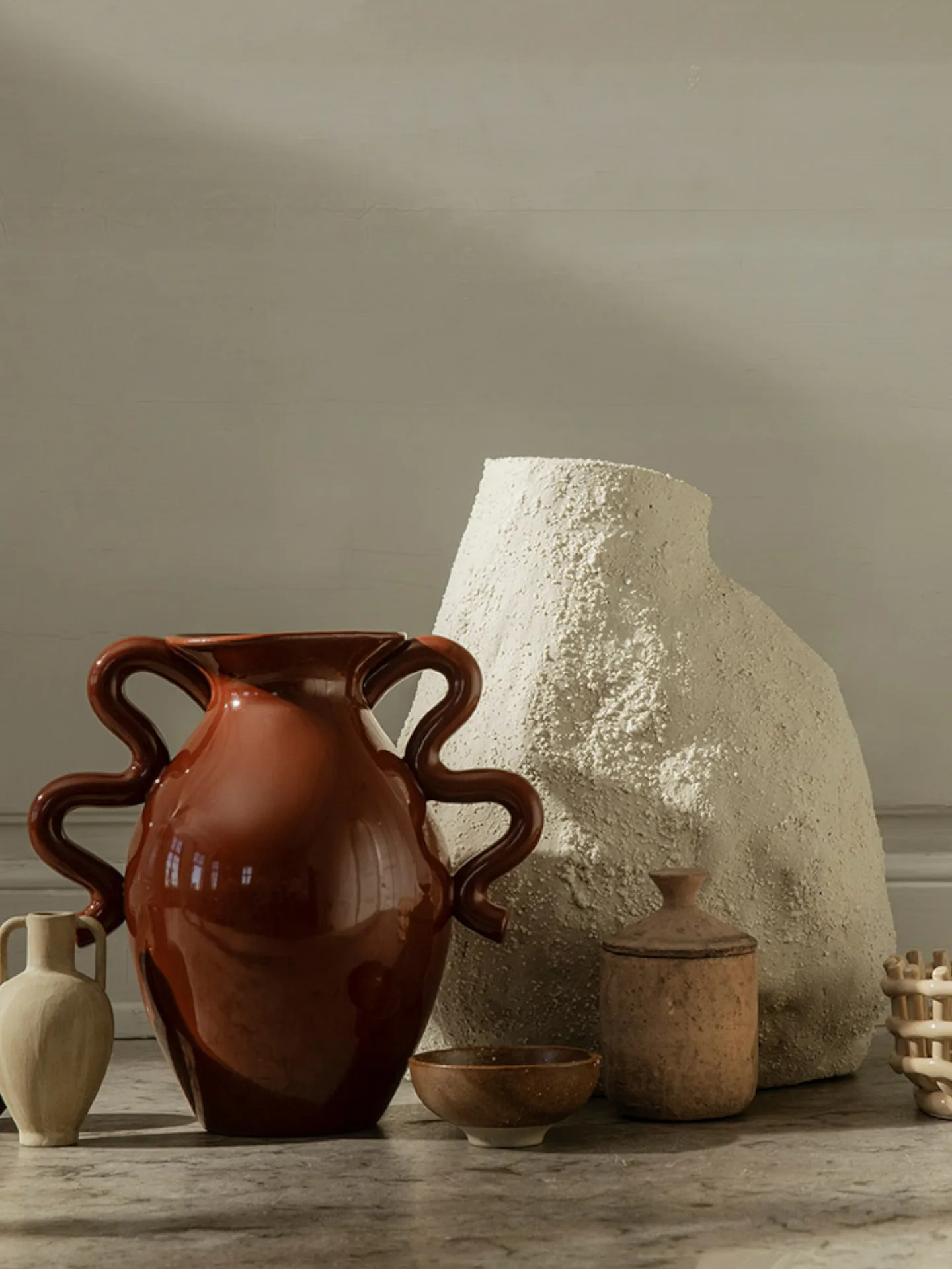 Verso vase 27 cm, Terracotta Ferm Living