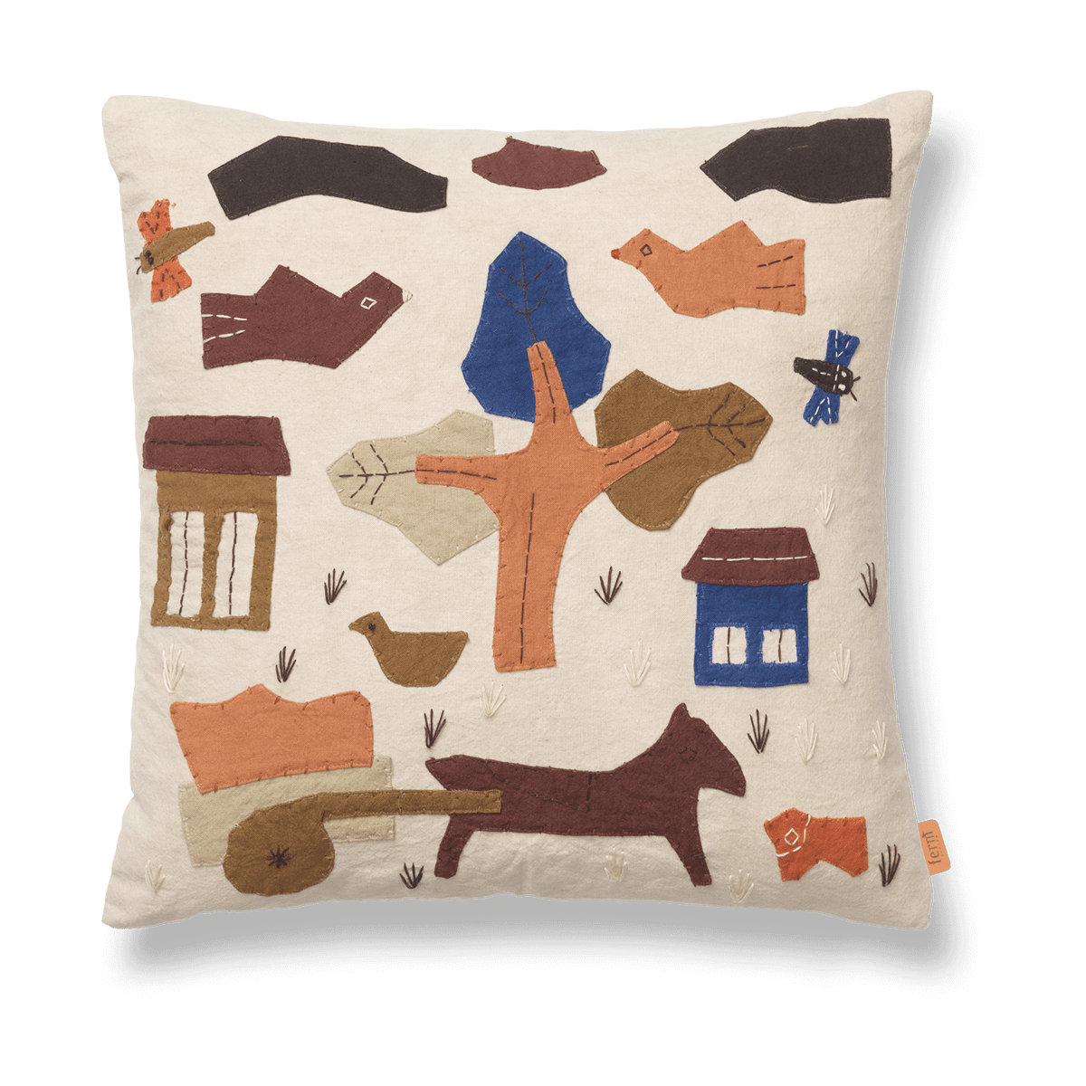 Ferm Living Village cushion 40x40 cm Off-white | Scandinavian Design | Cushions | White