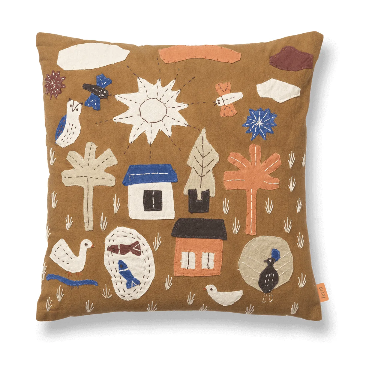 Ferm Living Village cushion 40x40 cm Sugar Kelp | Scandinavian Design | Cushions | Brown