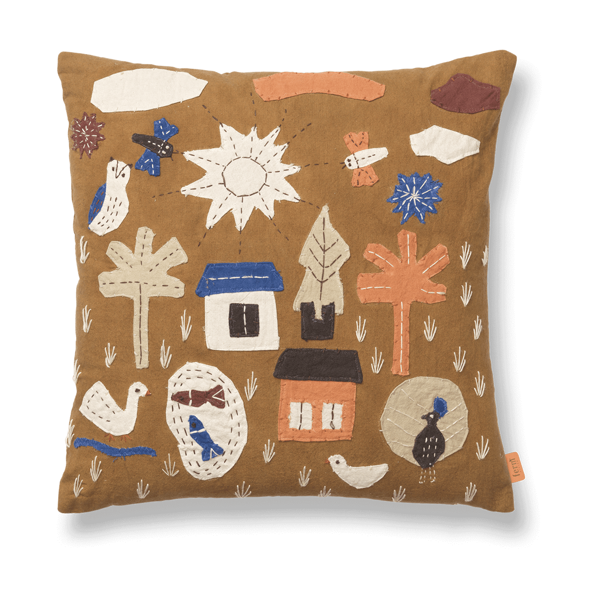 Ferm Living Village cushion 40x40 cm Sugar Kelp | Scandinavian Design | Cushions | Brown
