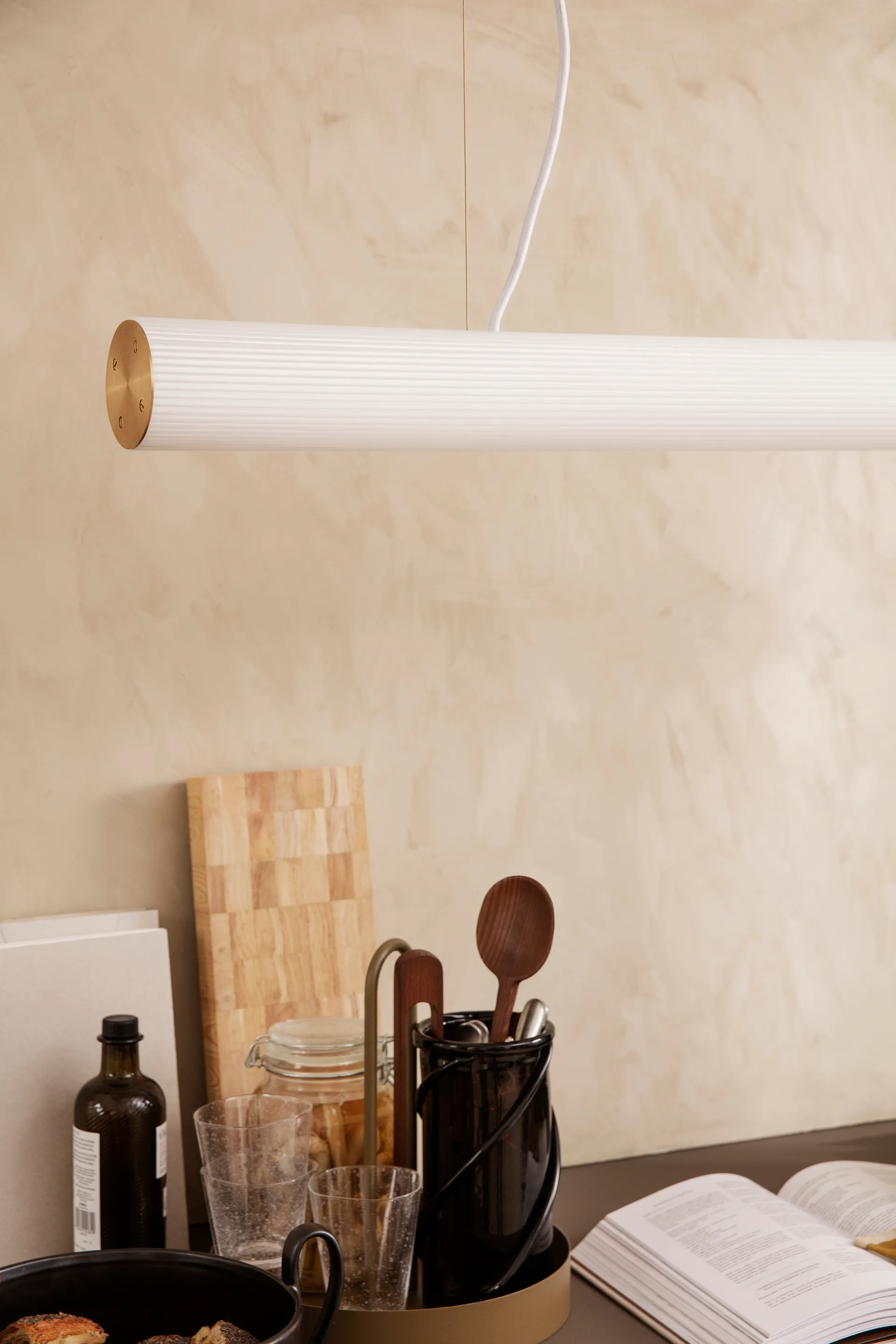 Vuelta pendant II 100, White-brass Ferm Living