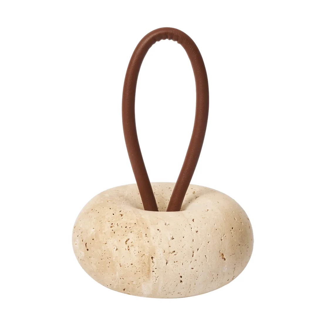 Wa doorstop, Travertine, Ø14 cm Ferm Living