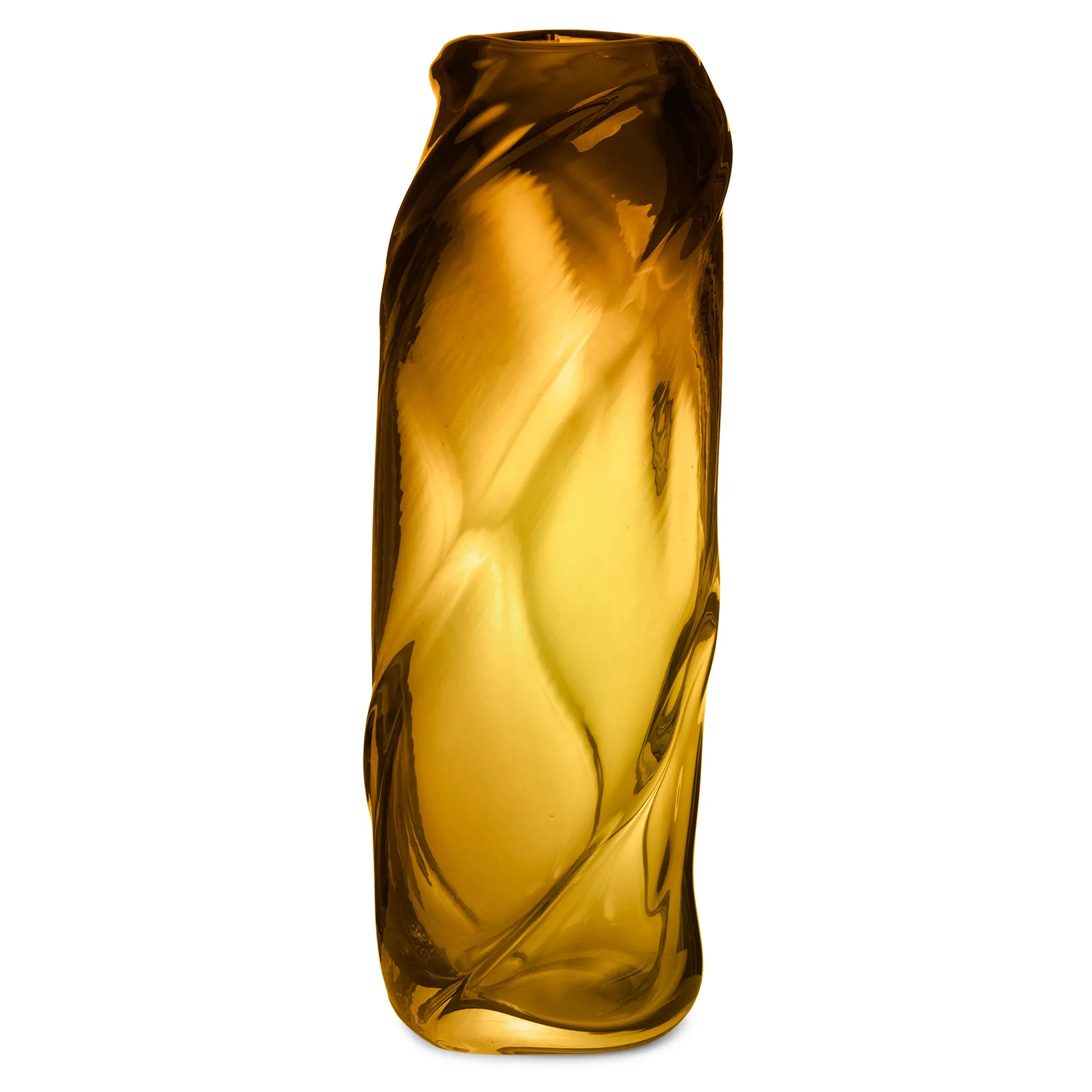 Water Swirl vase, amber Ferm Living