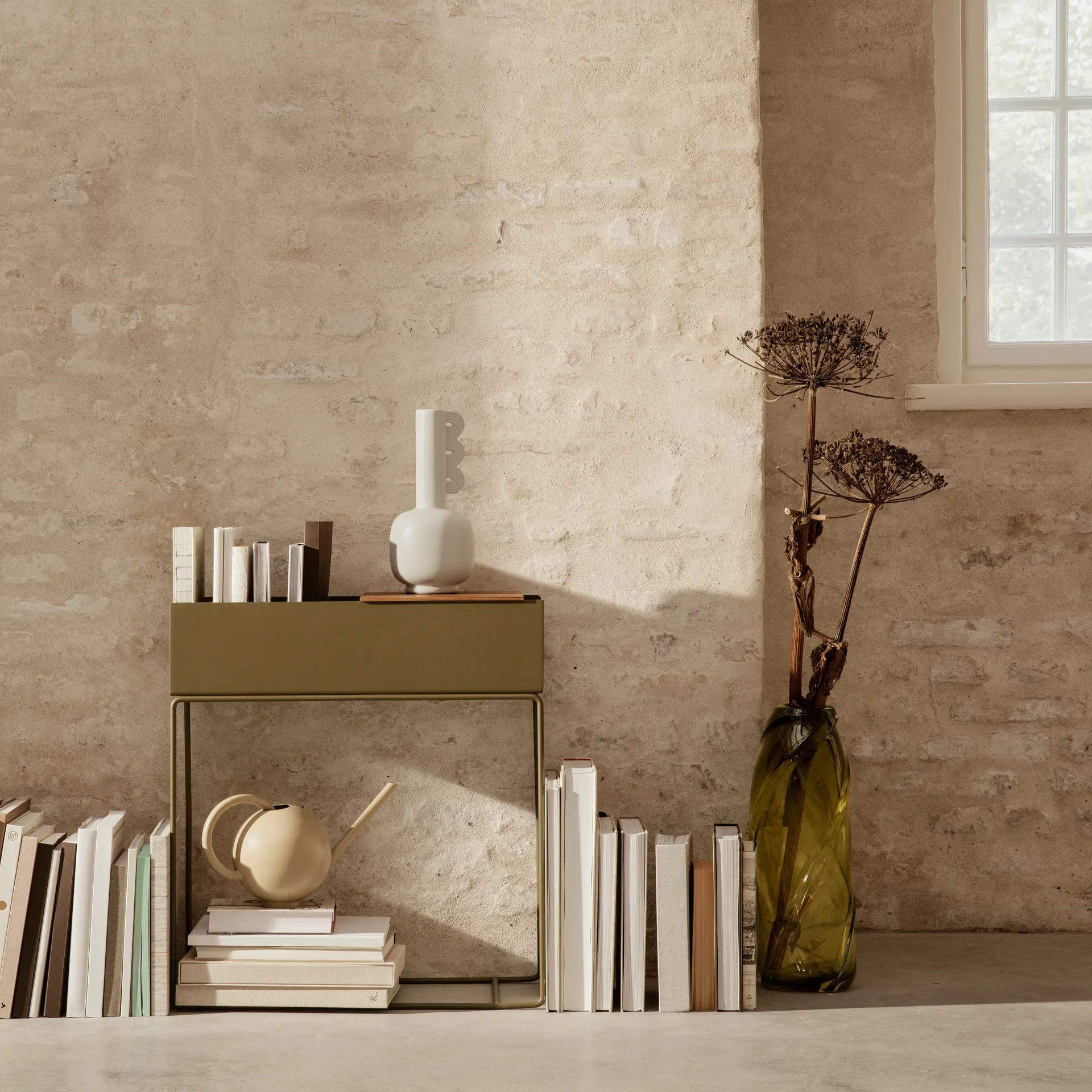 Water Swirl vase, moss green Ferm Living