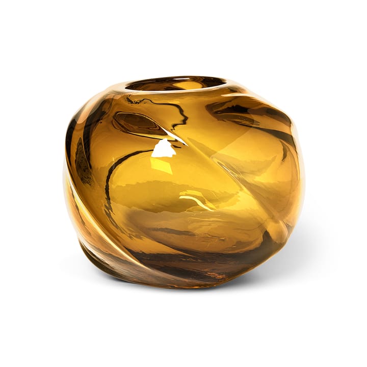 Water Swirl vase round Ø21 cm - Amber - Ferm LIVING