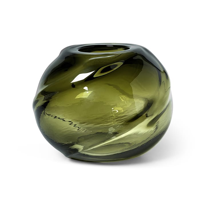 Water Swirl vase round Ø21 cm - Moss Green - Ferm LIVING