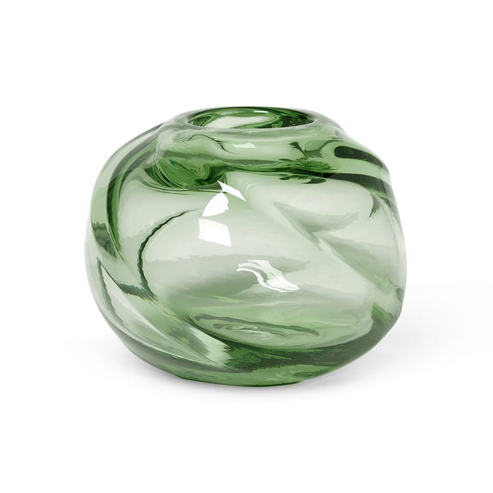 Water Swirl vase round Ø21 cm - Recycled glass - Ferm LIVING