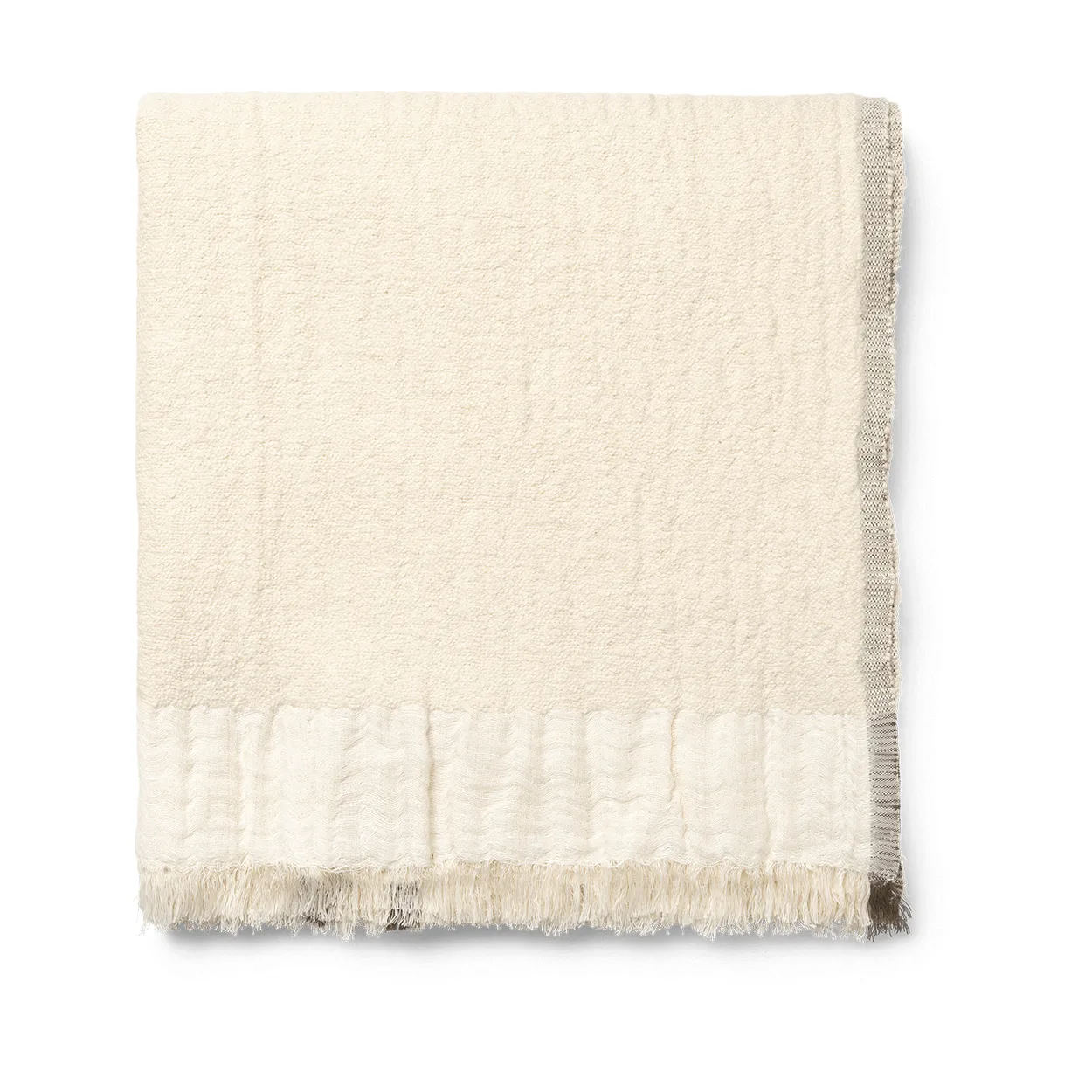 Ferm Living Weaver throw 120x170 cm Off-white | Scandinavian Design | Wool blankets & throws | White