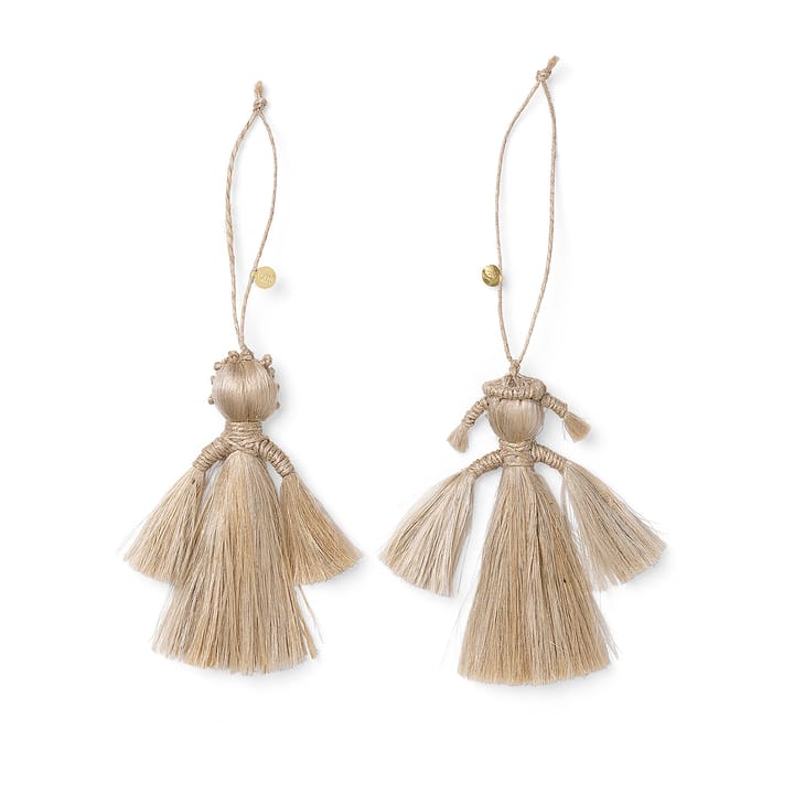 Wing angels Christmas decoration 9 cm 2-pack
 - Natural - Ferm Living