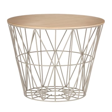 Wire basket top oiled oak - medium Ø 50 cm - Ferm Living