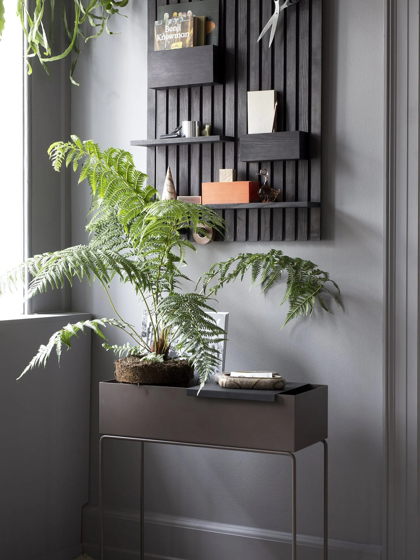Wooden multi-shelf, Dark-stained ash Ferm Living