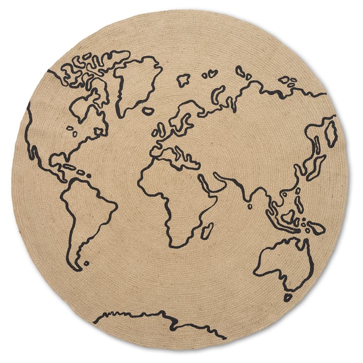 World jute rug large Ø130 cm - beige - Ferm LIVING