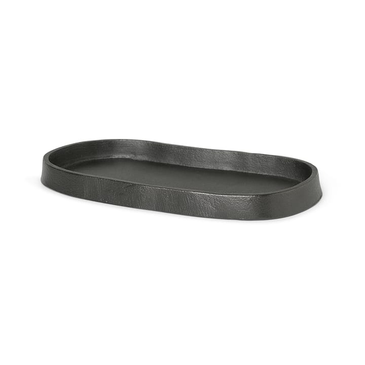 Yama tray oval 9.5x19 cm - Blackened aluminum - ferm LIVING