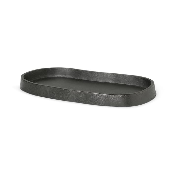 Yama tray oval 9.5x19 cm - Blackened aluminum - Ferm LIVING