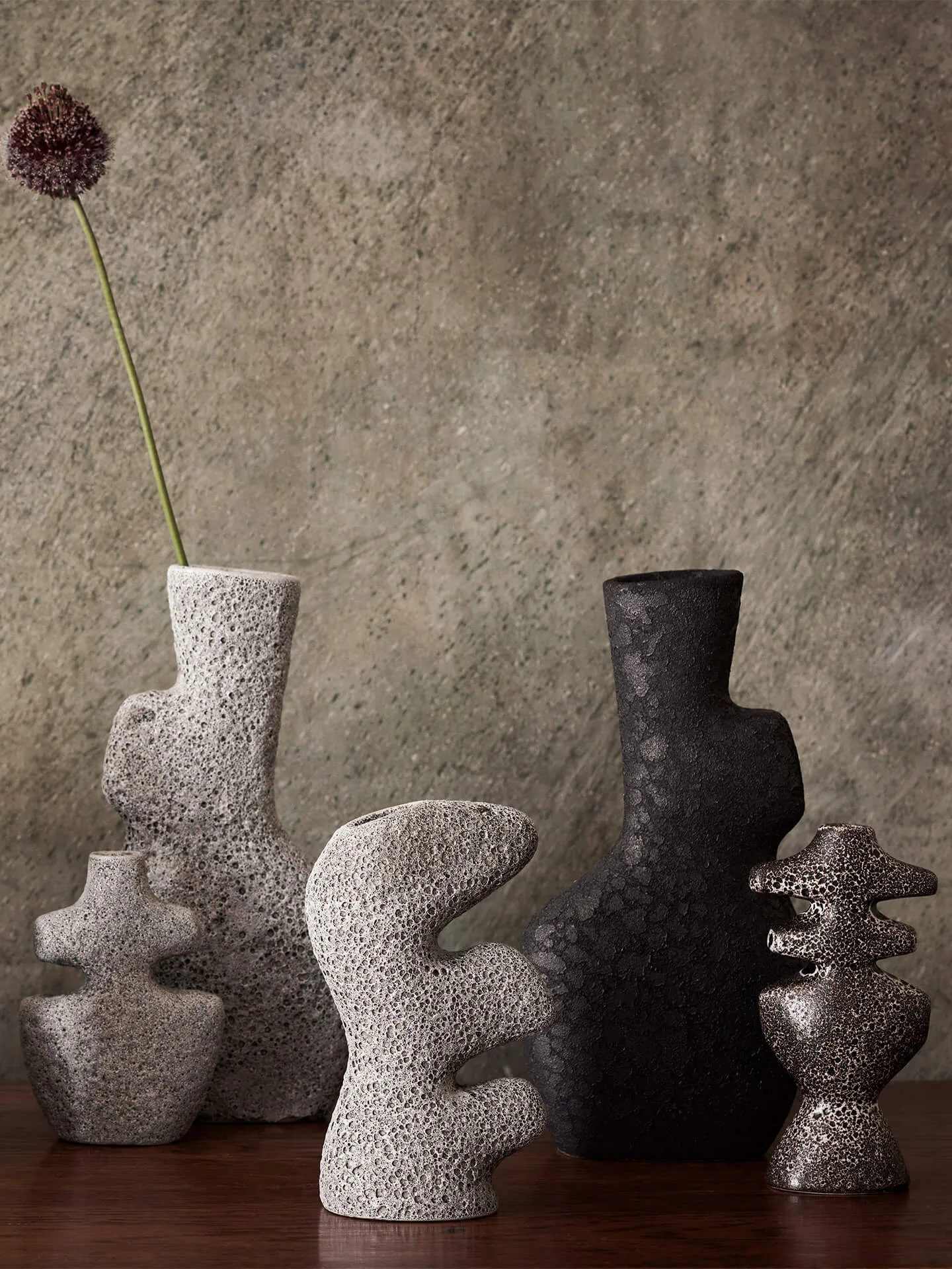 Yara candlestick large, Brown Spot Ferm Living