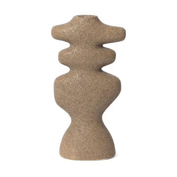 Yara candlestick large - Dark Sand - Ferm Living