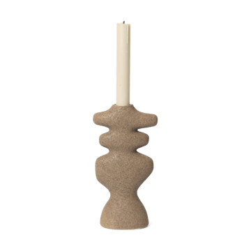 Yara candlestick large - Dark Sand - ferm LIVING