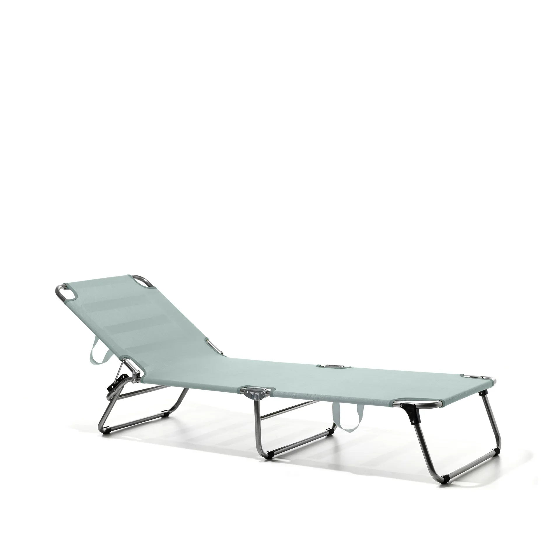 Amigo sun lounger, Fabric sage green-aluminium Fiam