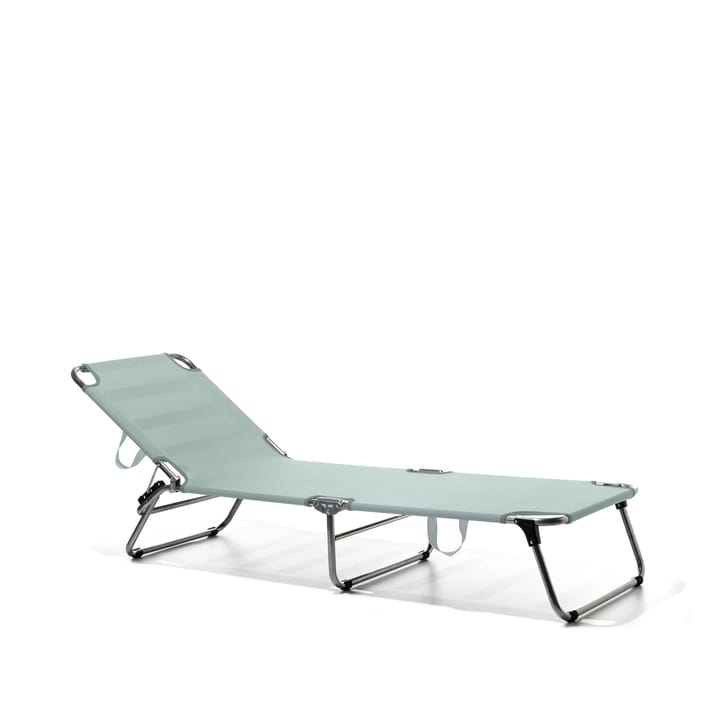 Amigo sun lounger - Fabric sage green-aluminium - Fiam