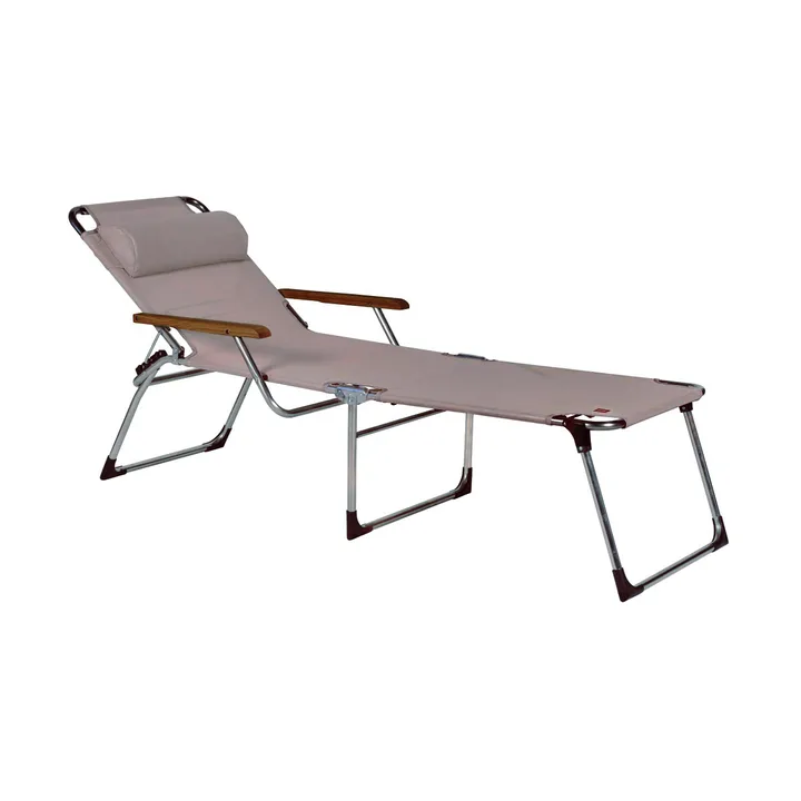 Amigo sun lounger high with armrests - Continent - Fiam